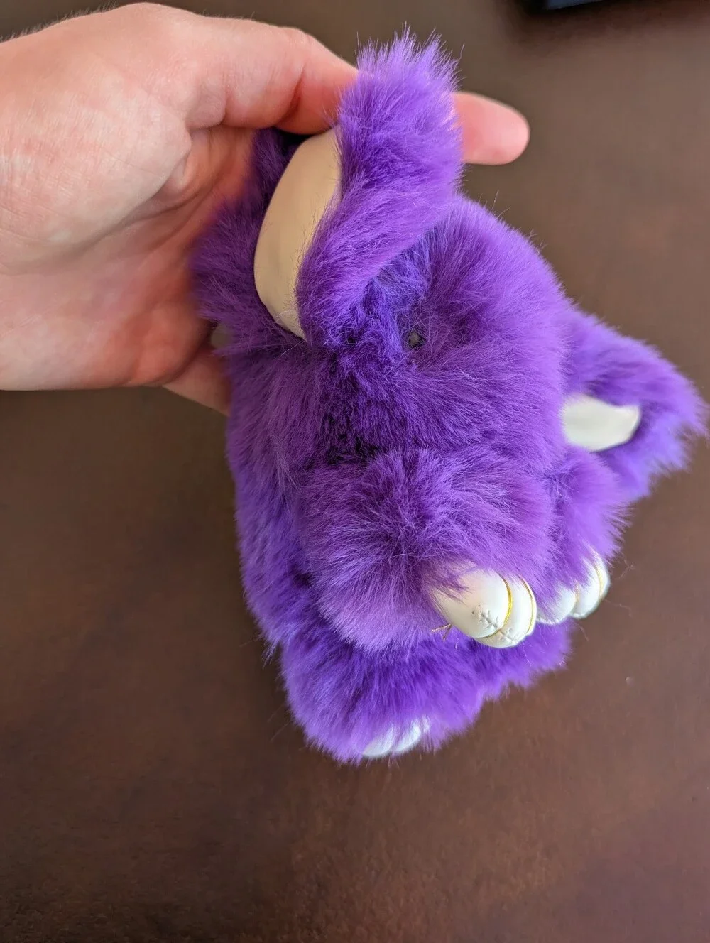 NWOT Soft Purple Bunny Fur Keychain Plush for Kids